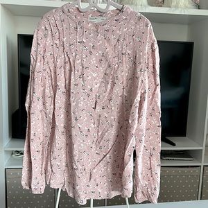 Zara kids girls spring floral shirt/blouse in pale pink